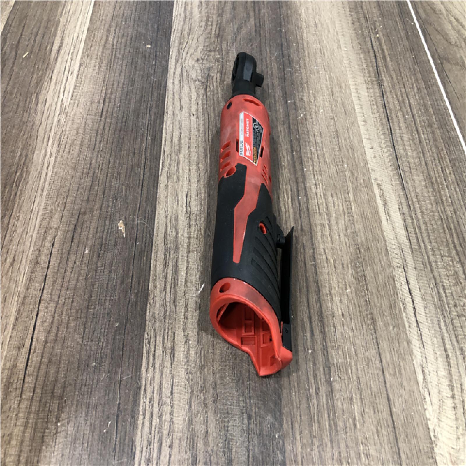 AS-IS Milwaukee M12 12V Lithium-Ion Cordless 3/8 in. Ratchet (Tool-Only)