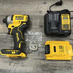 AS-IS DEWALT Atomic 20V Max Lithium-Ion Brushless Cordless Compact 1/4 in. Impact Driver Kit
