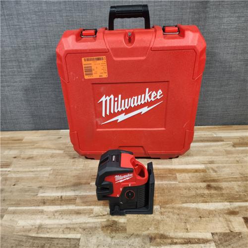 HOUSTON LOCATION - AS-IS (APPEARS LIKE NEW) Milwaukee 3624-20 12V M12 Lithium-Ion Cordless Green Beam Cross Line & 4-Points Laser