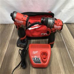 AS-IS Milwaukee FUEL 12-Volt Lithium-Ion Brushless Cordless Hammer Drill and Impact Driver Combo Kit
