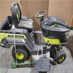 CALIFORNIA AS-IS RYOBI BRUSHLESS 80V 42 SIT DOWN RIDING LAWN MOWER