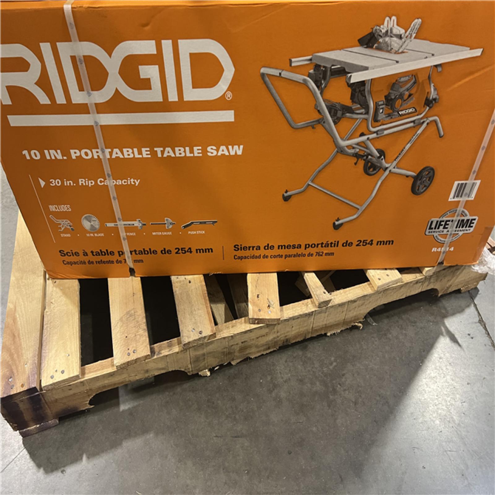 NEW- RIDGID 15 Amp 10 in. Portable Corded Pro Jobsite Table Saw with Stand