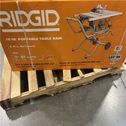 NEW- RIDGID 15 Amp 10 in. Portable Corded Pro Jobsite Table Saw with Stand