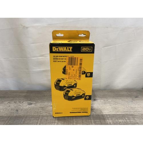 NEW - DEWALT 20V MAX Lithium-Ion 2.0 Ah and (2) 4.0 Ah Battery Packs (3-Pack)