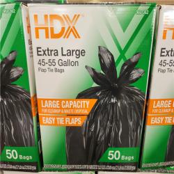 Phoenix Location NEW HDX 50 Gallon Black Extra Large Trash Bags (50-Count) Pallet (120+ Boxes)