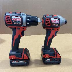 AS-ISMilwaukee 18V Cordless Brushed 2-Tool Drill/Driver and Impact Driver Kit