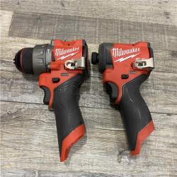 AS-IS Milwaukee FUEL 12-Volt Lithium-Ion Brushless Cordless Hammer Drill and Impact Driver Combo Kit