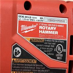 AS-IS Milwaukee 18V Lithium-Ion Brushless Cordless 1 in. SDS-Plus D-Handle Rotary Hammer (Tool-Only)