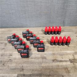 HOUSTON LOCATION - AS-IS MILWAUKEE BATTERY PACK QTY - 20