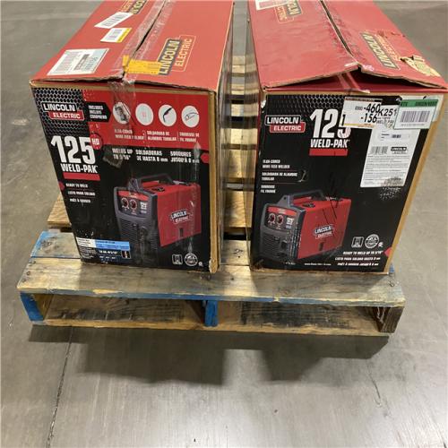 Dallas Location - As-Is Lincoln Electric 125 Amp Weld-Pak 125 Flux-Core Wire Feed Welder(Lot Of 2)