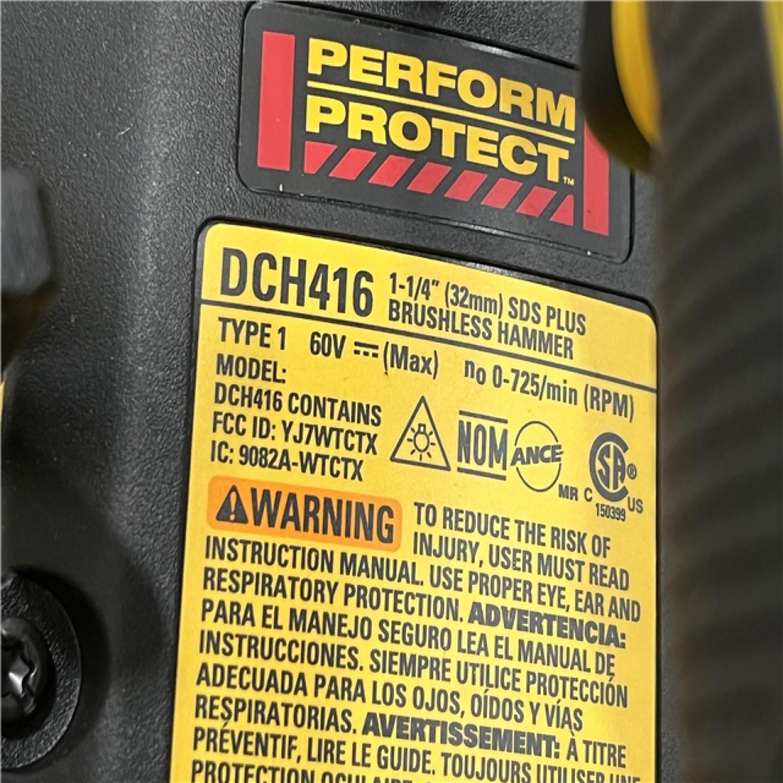 AS-IS DEWALT FLEXVOLT 60V MAX Cordless 1-1/4 in. SDS Plus Rotary Hammer (Tool Only)