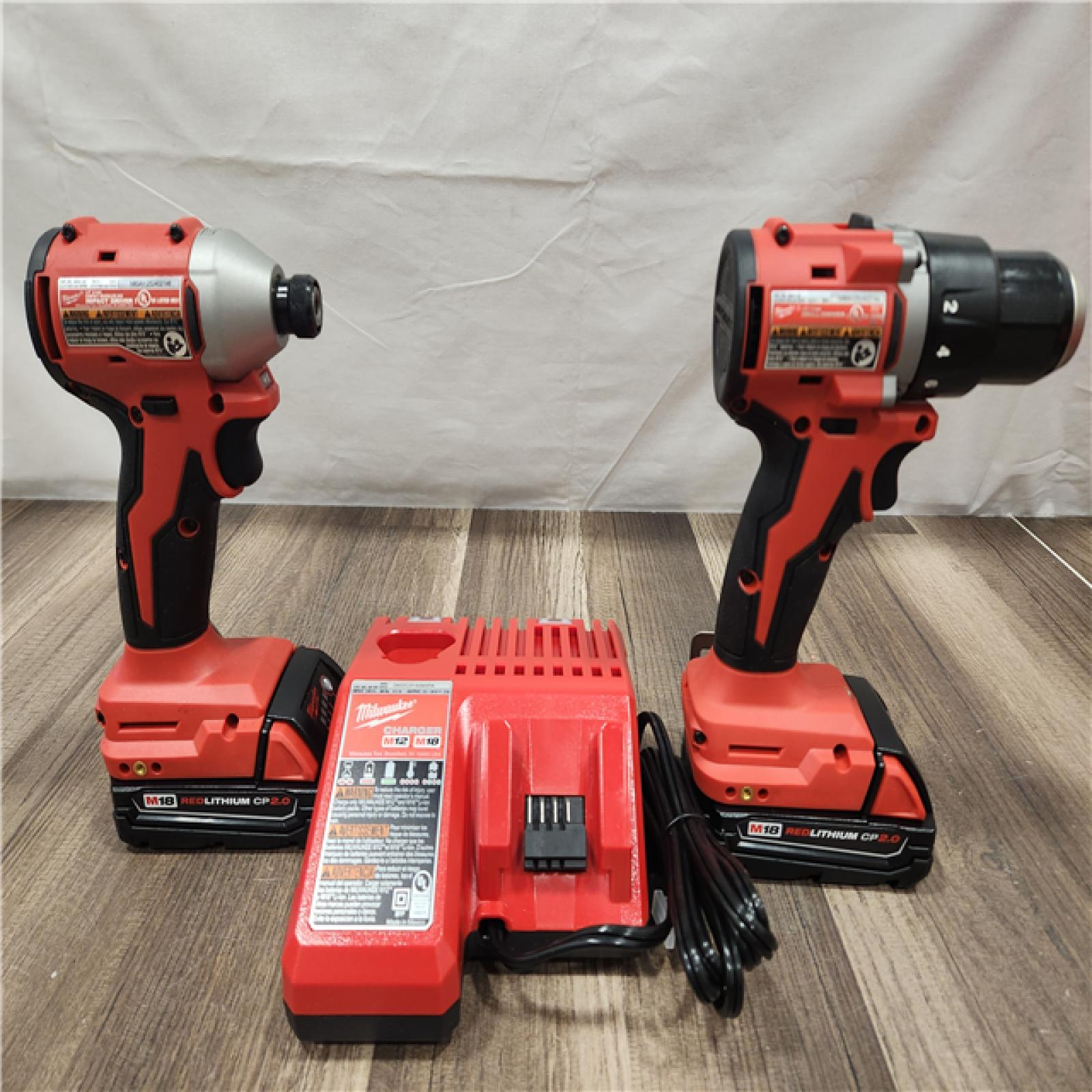 AS-IS- Milwaukee M18 Compact Brushless 2-Tool Combo Kit