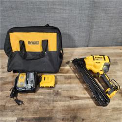 HOUSTON LOCATION - AS-IS DeWalt 20V MAX XR 15 Ga. Cordless 34 Deg Nailer Kit (Battery & Charger) 20 V