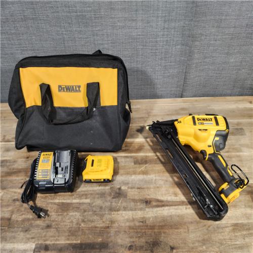 HOUSTON LOCATION - AS-IS DeWalt 20V MAX XR 15 Ga. Cordless 34 Deg Nailer Kit (Battery & Charger) 20 V
