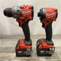 AS-IS Milwaukee FUEL 18V Lithium-Ion Brushless Cordless Hammer Drill and Impact Driver Combo Kit