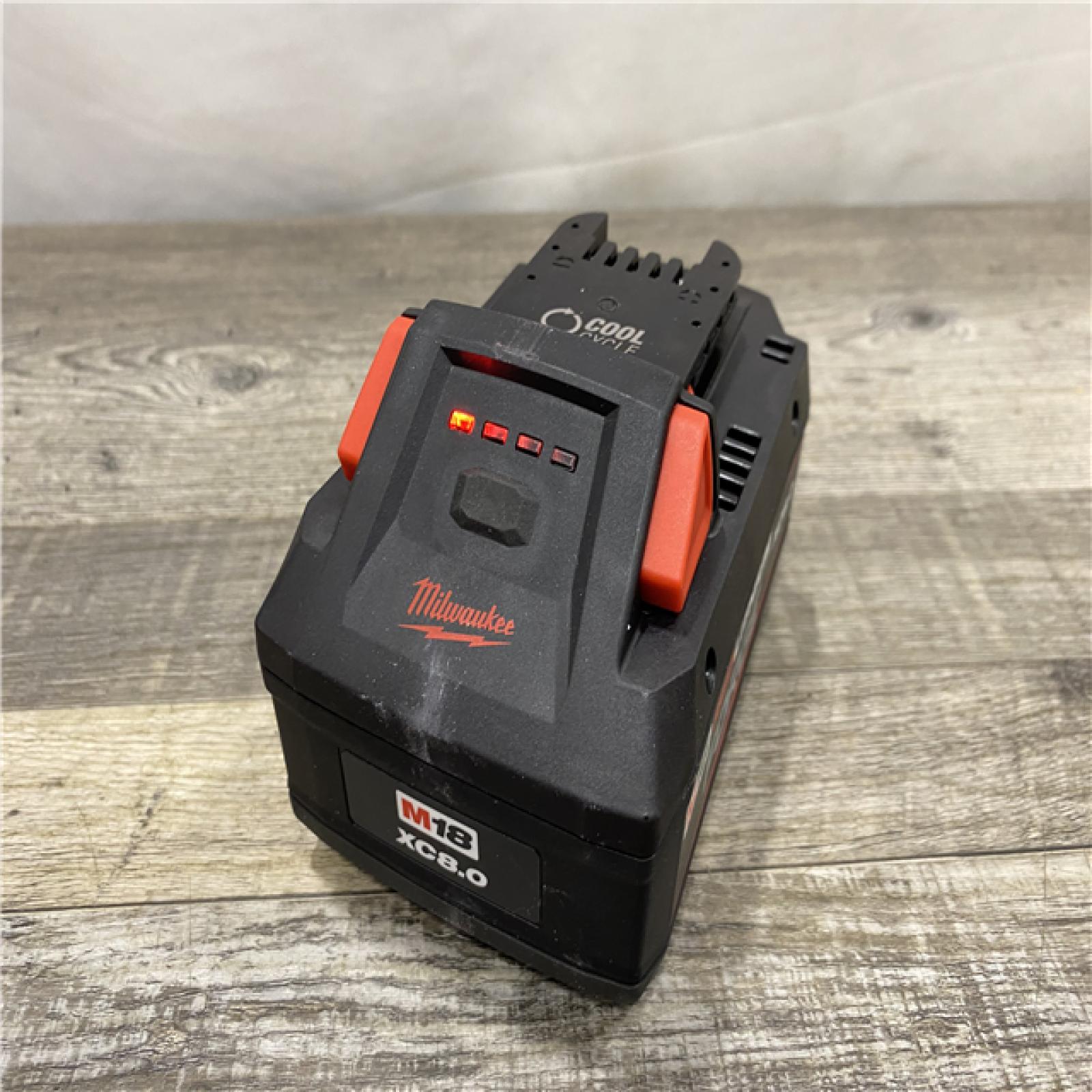 AS-IS Milwaukee 18-Volt Lithium-Ion REDLITHIUM FORGE Starter Kit with 8.0Ah Battery and Rapid Charger