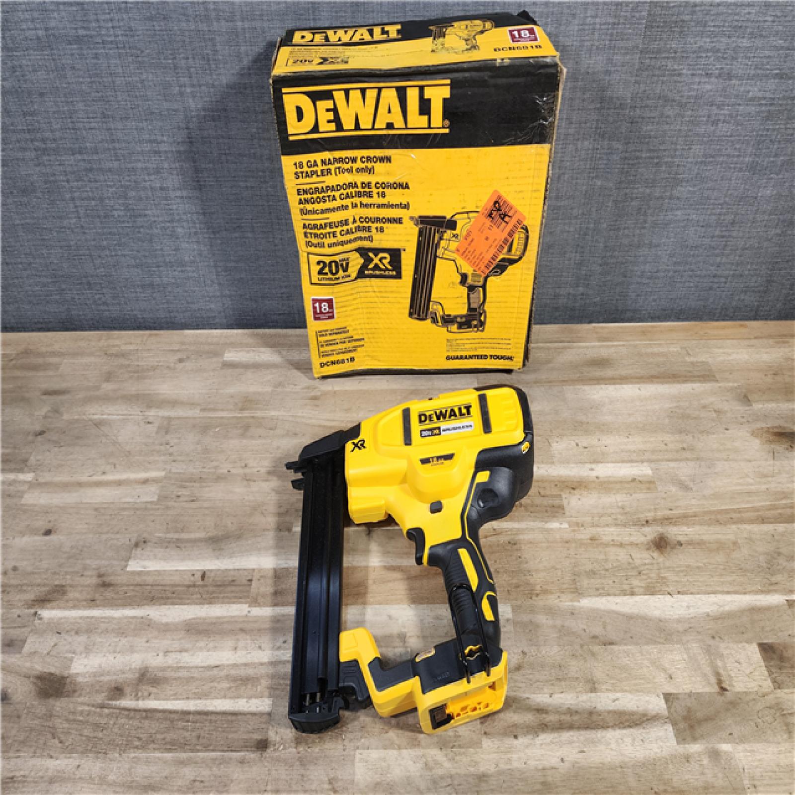 HOUSTON LOCATION - AS-IS DEWALT Cordless 18-Gauge Narrow Crown Stapler (Tool Only)