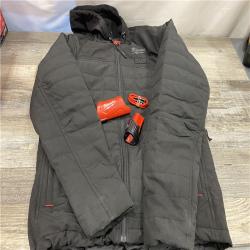 AS-IS Milwaukee Men's Medium 12V Lithium-Ion Cordless AXIS Black Heated Jacket Kit