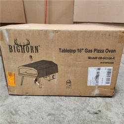 Phoenix Location NEW BIG HORN 16 in. Propane Pizza Oven, Outdoor Pizza Oven in Black, with Rotating Pizza Stone
