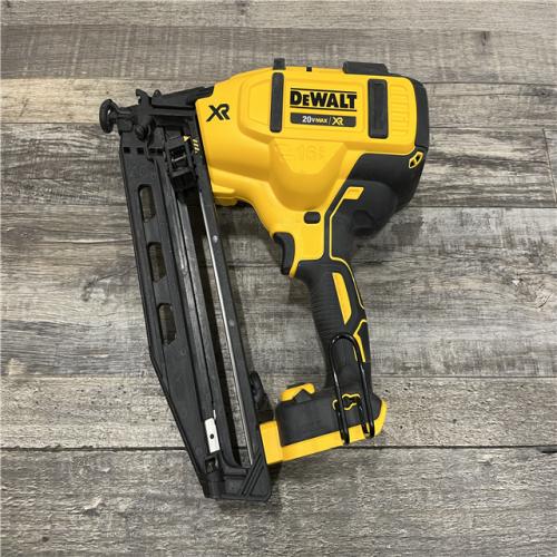 AS-IS DEWALT 20V MAX XR Lithium-Ion Electric Cordless 16-Gauge Angled Finishing Nailer (Tool Only)