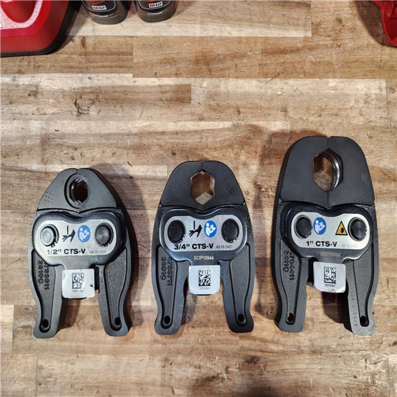 HOUSTON LOCATION - AS-IS (APPEARS LIKE NEW) M12 12-Volt Lithium-Ion Force Logic Cordless Press Tool Kit (3 Jaws Included) with Two 1.5 Ah Battery and Hard Case