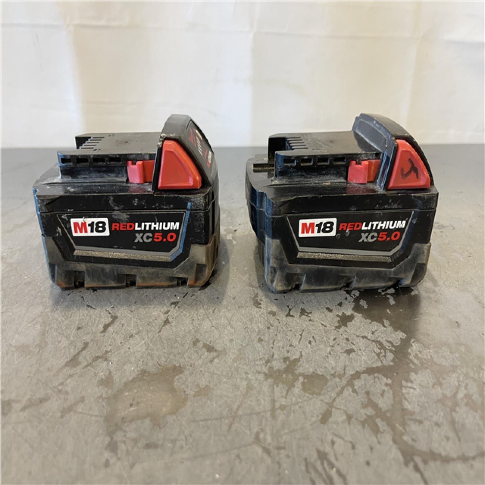 AS-IS - Milwaukee M18 18-Volt Lithium-Ion XC Starter Kit with Two 5.0Ah Batteries and Charger