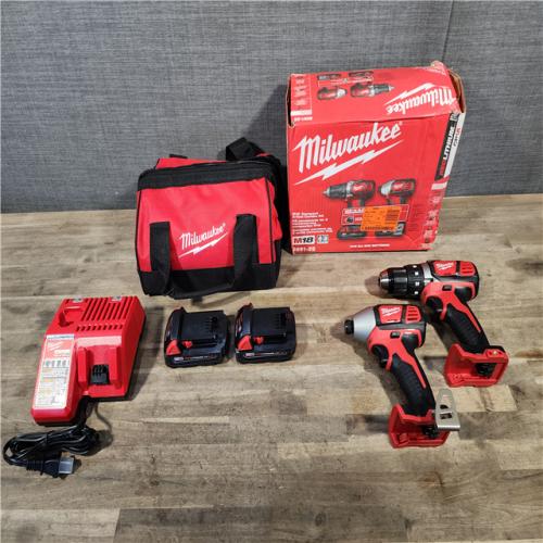 HOUSTON LOCATION - AS-IS Milwaukee 18V Cordless Brushed 2-Tool Drill/Driver and Impact Driver Kit