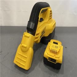 AS-IS - DEWALT 20V MAX Lithium-Ion 1/2 Gal. Wet/Dry Portable Vac W/ XR 4Ah Battery & Contractor Bag