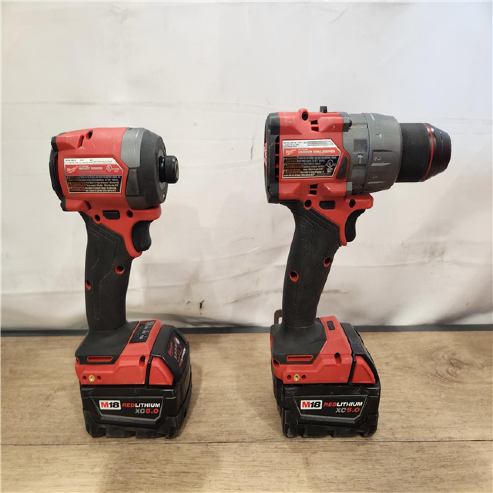AS-IS- Milwaukee  FUEL 18V Lithium-Ion Brushless Cordless Hammer Drill and Impact Driver Combo Kit