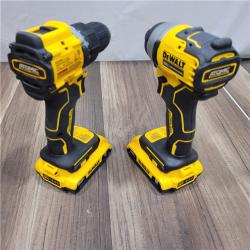 AS-IS Dewalt 20V MAX ATOMIC Brushless Compact Lithium-Ion 1/2 in. Cordless Drill Driver and 1/4 in. Impact Driver Combo Kit with 2 Batteries 2 Ah