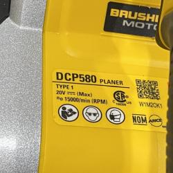 AS-IS DEWALT 20V MAX XR Cordless Brushless 3-1/4 in. Planer (Tool Only)