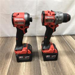 AS-IS Milwaukee FUEL 18V Lithium-Ion Brushless Cordless Hammer Drill and Impact Driver Combo Kit