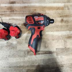 HOUSTON LOCATION - AS - IS Milwaukee 12V Lithium-Ion Cordless 1/4 in. Hex Screwdriver Kit