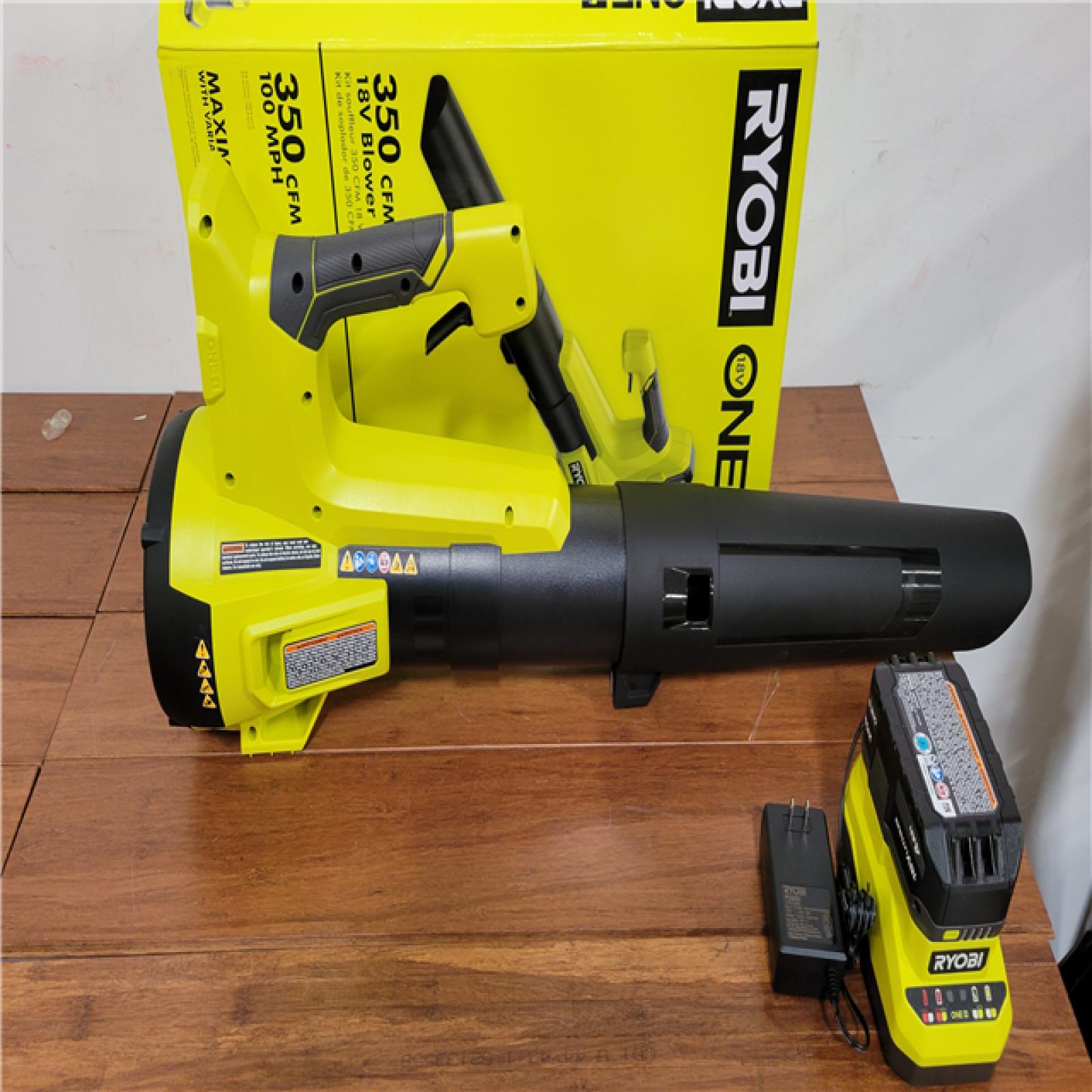 California NEW Ryboi One+ 18V 350 CFM Blower Kit  Includes (1) Battery & Charger