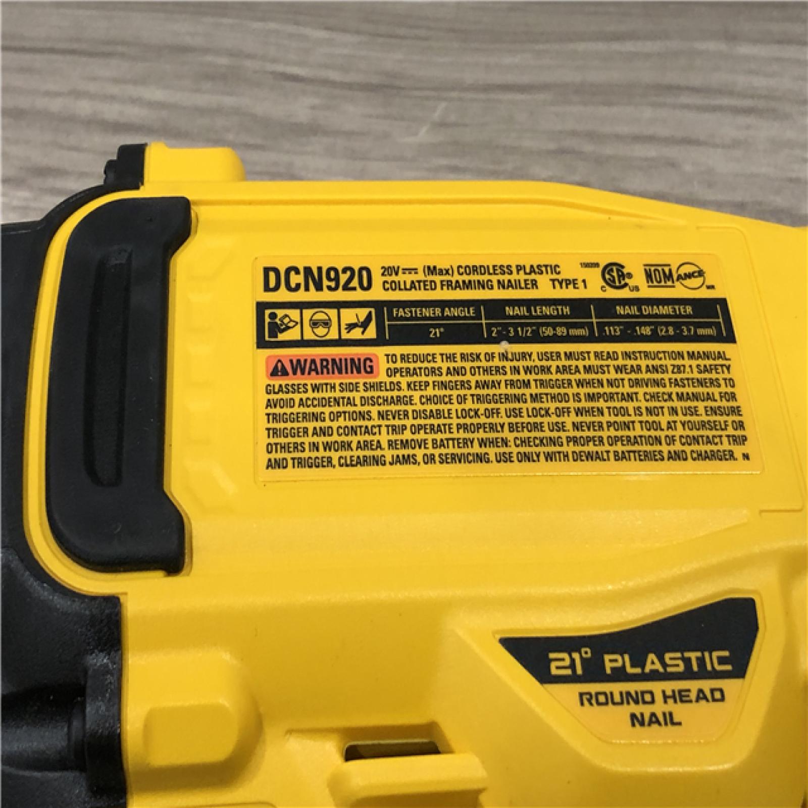 AS-IS DEWALT 20-Volt 21° Cordless Framing Nailer (Tool-Only)