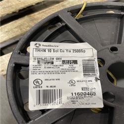 DALLAS LOCATION - AS-IS Southwire 2,500 ft. 10 Yellow Solid CU THHN Wire (4 SPOOLS)(SEE NOTES)