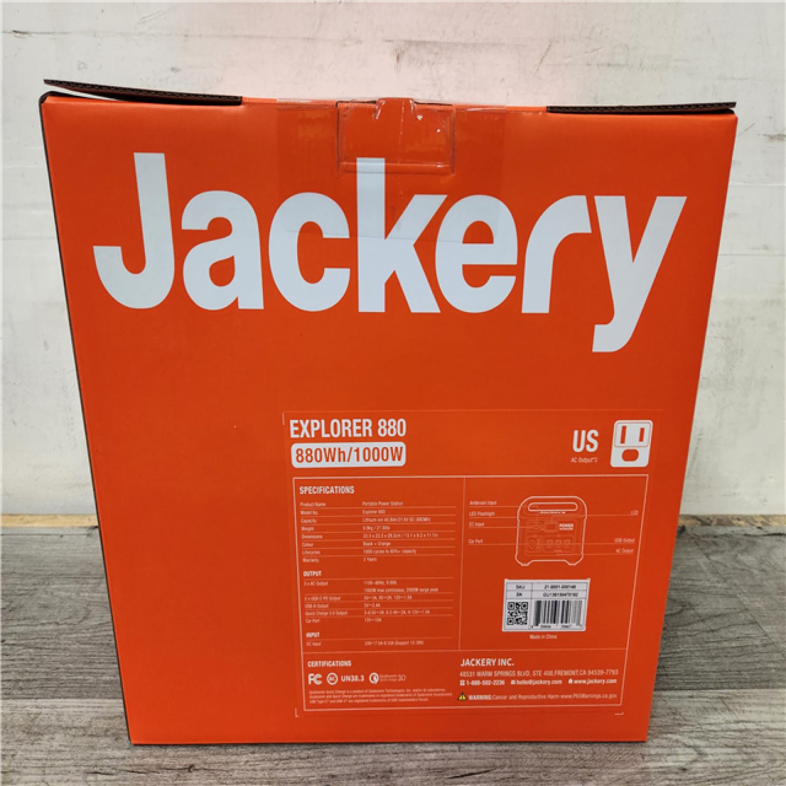 Phoenix Location NEW Jackery Explorer 880, 880Wh/1000W Model No: Explorer 880
