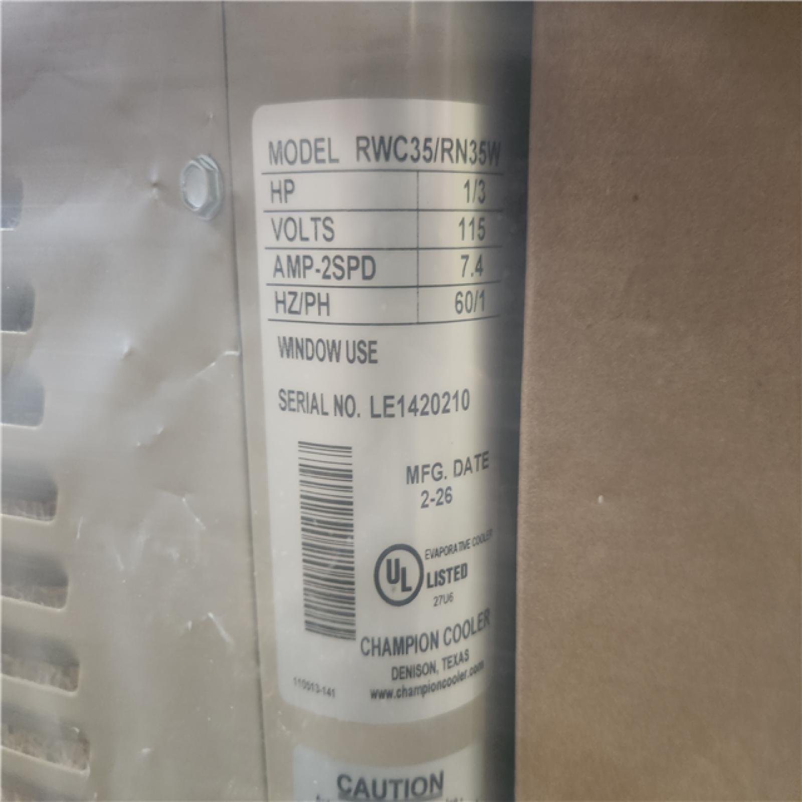 Phoenix LIKE NEW Champion Cooler 3300 CFM 2-Speed Window Evaporative Cooler for 900 sq. ft. (with Motor and Remote Control)