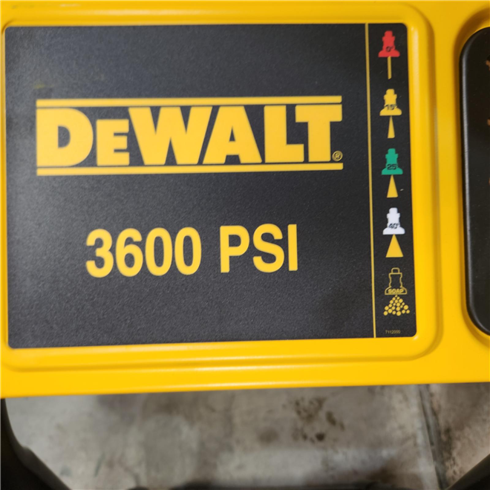 Houston location- AS-IS DEWALT 3600 PSI 2.5 GPM Gas Cold Water Professional Pressure Washer - Appears IN LIKE NEW Condition