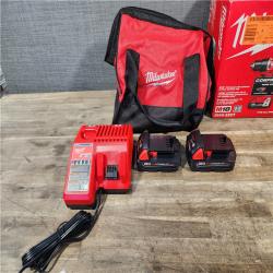 HOUSTON LOCATION - AS-IS Milwaukee M18 18V Lithium-Ion Brushless Cordless Compact Drill/Impact Combo Kit (2-Tool) W/(2) 2.0 Ah Batteries  Charger & Bag