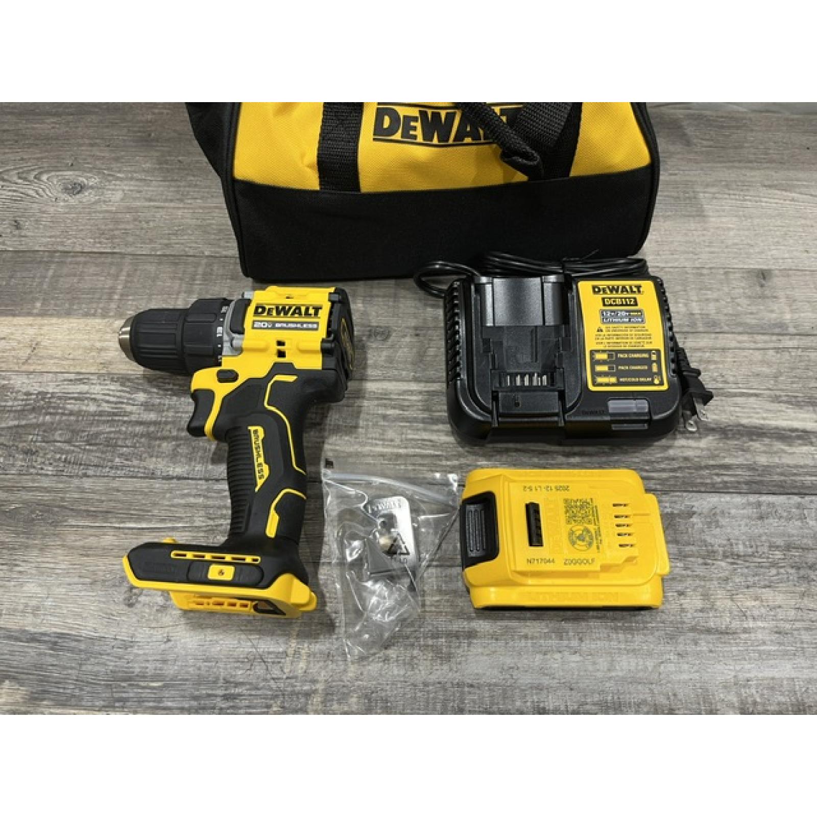 AS-IS DEWALT Atomic 20V Lithium-Ion Cordless Compact 1/2 in. Drill/Driver Kit