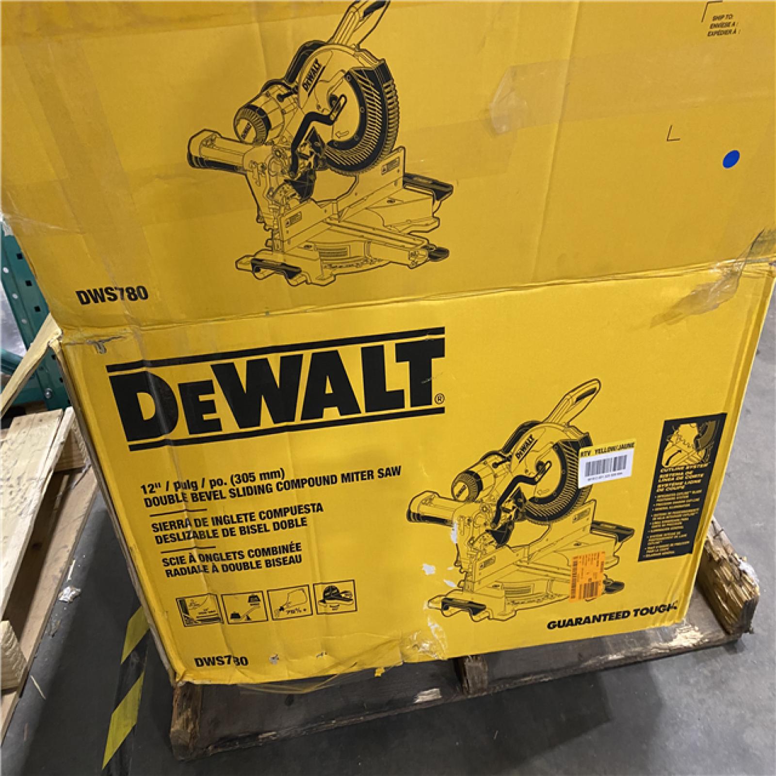 As-Is- DEWALT 15 Amp Corded 12 in. Double Bevel Sliding Compound Miter Saw