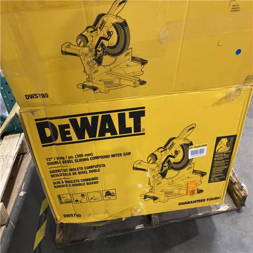 As-Is- DEWALT 15 Amp Corded 12 in. Double Bevel Sliding Compound Miter Saw