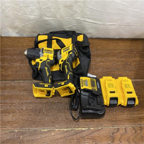AS-IS DEWALT ATOMIC 20-Volt MAX Lithium-Ion Cordless Combo Kit (2-Tool) with (2) 2.0Ah Batteries, Charger and Bag