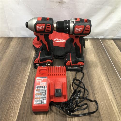 AS-IS Milwaukee 18V Lithium-Ion Cordless Drill Driver/Impact Driver Combo Kit