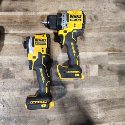 HOUSTON LOCATION - AS-IS DEWALT 20V MAX XR Cordless Drill/Driver  ATOMIC Impact Driver 2 Tool Combo Kit  (2) 2.0Ah Batteries  Charger  and Bag