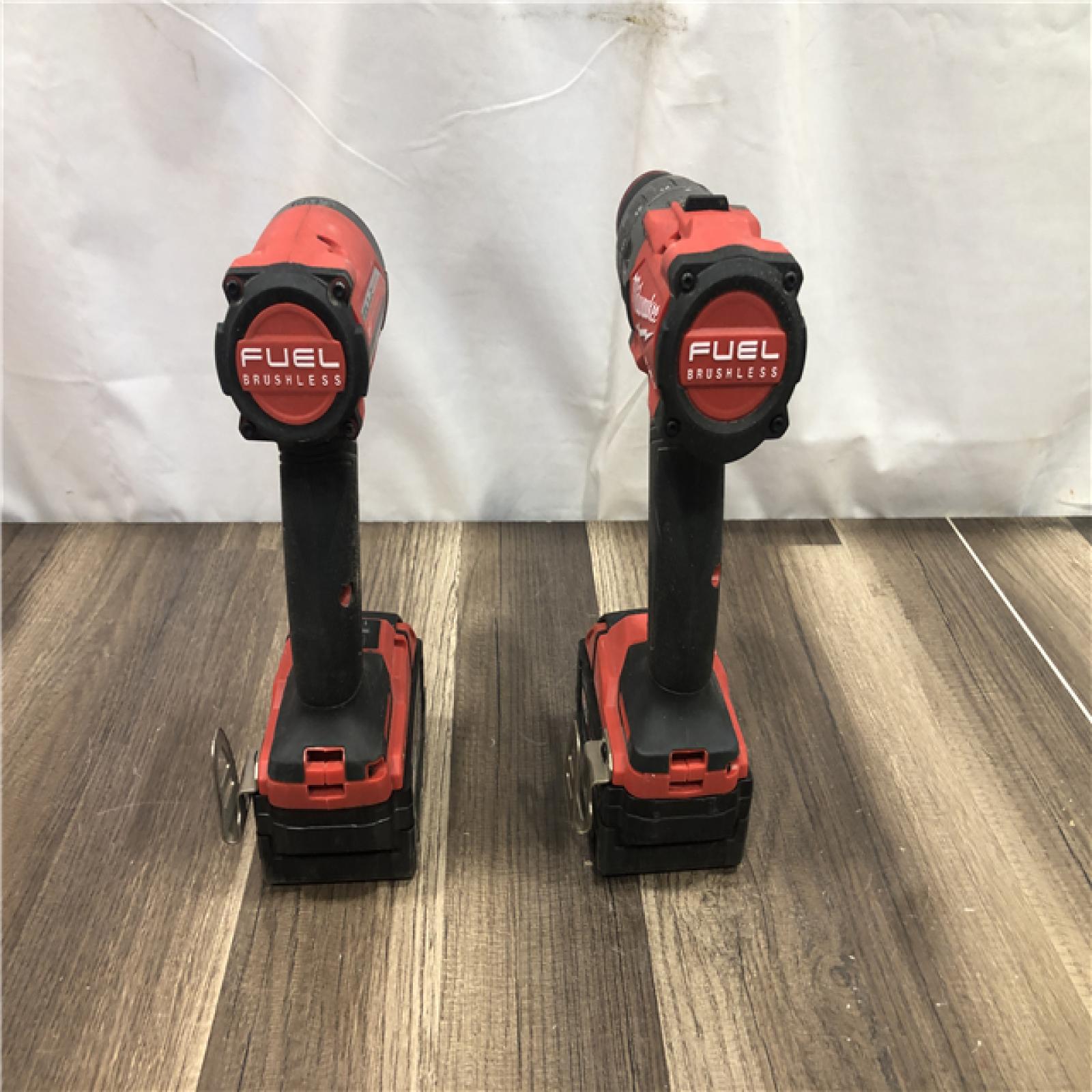 AS-IS Milwaukee FUEL 18V Lithium-Ion Brushless Cordless Hammer Drill and Impact Driver Combo Kit