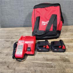 HOUSTON LOCATION - AS-IS Milwaukee M18 18V Lithium-Ion Brushless Cordless Compact Drill/Impact Combo Kit (2-Tool) W/(2) 2.0 Ah Batteries  Charger & Bag