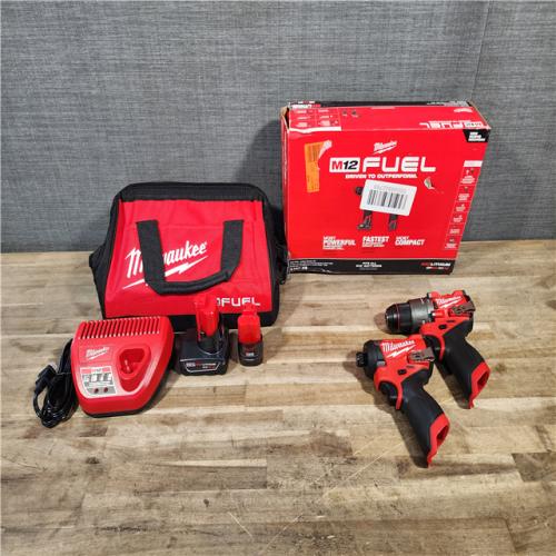 HOUSTON LOCATION - AS-IS (APPEARS LIKE NEW) Milwaukee 3497-22 12V Brushless Hammer Drill and Impact Driver Combo Kit