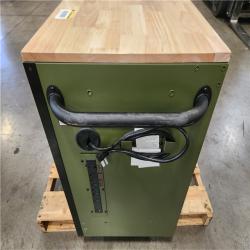Phoenix Husky Standard-Duty 52 in. W 10-Drawer Matte Army Green Mobile Workbench Cabinet with Solid Wood Top